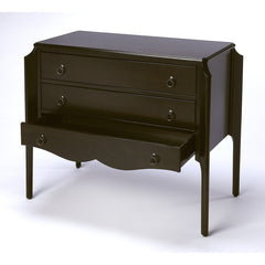 Accent Chest, 3 Drawers, Solid and Engineered Wood, Chocolate