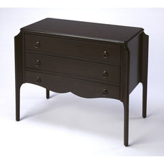 Accent Chest, 3 Drawers, Solid and Engineered Wood, Chocolate