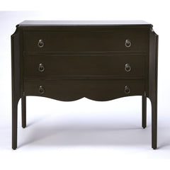 Accent Chest, 3 Drawers, Solid and Engineered Wood, Chocolate