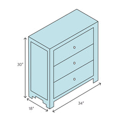 Accent Chest, 3 Drawers, Solid and Engineered Wood, Chocolate