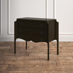 Accent Chest, 3 Drawers, Solid and Engineered Wood, Chocolate