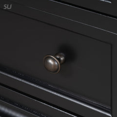 Accent Chest, 3 Drawers, Solid and Manufactured Wood, Espresso