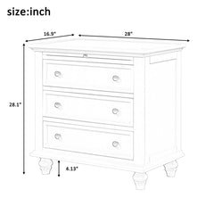 Accent Chest, 3 Drawers, Solid and Manufactured Wood, Espresso