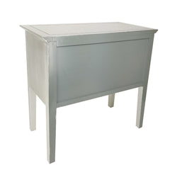 Accent Chest in Silver Lacquered Wood with Metal Hardware