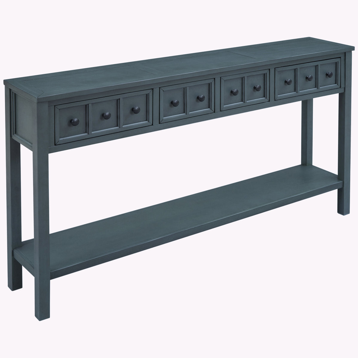 Accent Chest, Solid Pine and Manufactured Wood, 60 Inch Wide, Navy