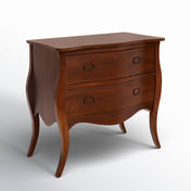 Accent Chest with 2 Drawers in Mango Wood and Veneer