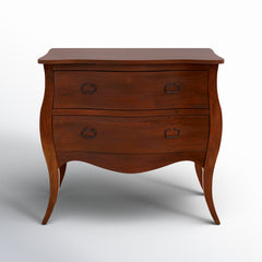 Accent Chest with 2 Drawers in Mango Wood and Veneer
