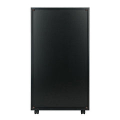 Accent Chest with 7 Drawers and Locking Casters in Black