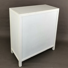 Accent Chest with 8 Drawers and 1 Cabinet in White Solid Wood
