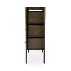 Accent Chest with Six Drawers in Bronze Iron
