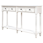Accent Chest, Wood Top, 2 Drawers and 1 Shelf, White
