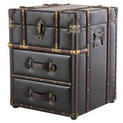 Accent End Table with 2 Drawers and Trunk Storage
