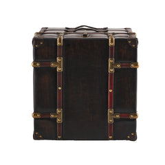 Accent End Table with 2 Drawers and Trunk Storage