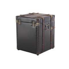 Accent End Table with 2 Drawers and Trunk Storage
