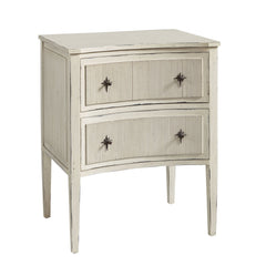 Accent Storage, 2 Drawers, Solid Wood, Ivory Top, Aged Cream Base