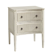 Accent Storage, 2 Drawers, Solid Wood, Ivory Top, Aged Cream Base