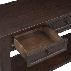Accent Storage Unit, 4 Drawers, 1 Shelf, Pine Wood, Espresso
