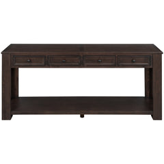 Accent Storage Unit, 4 Drawers, 1 Shelf, Pine Wood, Espresso