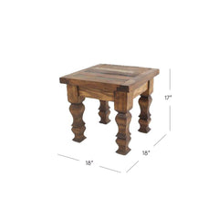 Accent Table, Natural Reclaimed Wood with Four Legs