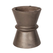 Accent Table, Round Concrete Drum Base in Bronze