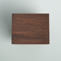 Accent Table, Solid Acacia Wood, Chevron Front Panels, Light Brown