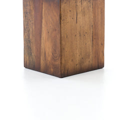 Accent Table, Solid Wood Top, Reclaimed Fruitwood Finish