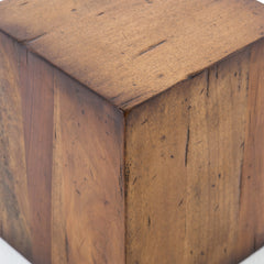 Accent Table, Solid Wood Top, Reclaimed Fruitwood Finish