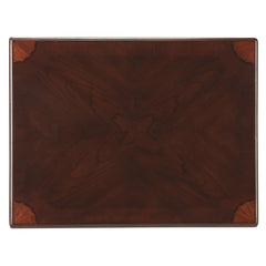 Accent Table with Drawer, Cherry Veneer Top and Antique Brass Hardware
