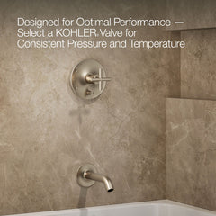 Kohler Purist Rite-Temp Bath And Shower Trim Set With Push-Button Diverter And Lever Handle, Less Showerhead | product photo