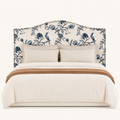 Front | Straight-on studio view of the full upholstered headboard and padded panel