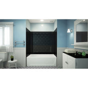 Acrylic Backwall Kit, Two Wall Corner, Glue Up, Matte Black