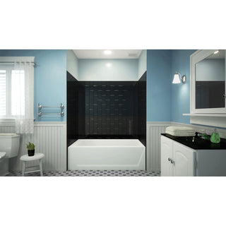 Acrylic Backwall Kit, Two Wall Corner, Glue Up, Matte Black