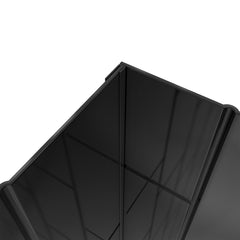 Acrylic Backwall Kit, Glue Up, 62 x 60 In., Matte Black