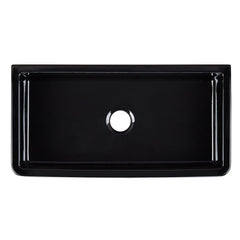 Grigham 34" L Farmhouse / Apron Kitchen Sink in Gloss Black | product photo