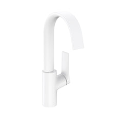 Vivenis Single-hole Faucet 210 with Swivel Spout and Pop-Up Drain, 1.2 GPM in Matte White | product photo