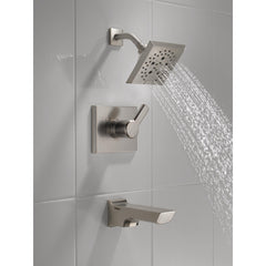 Pivotal® Tub and Shower Faucet Trim Kit with H2Okinetic® Technology in Lumicoat Stainless | product photo