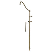 Add-On Shower Riser and Arm, Heirloom, Victorian Style in Antique Brass