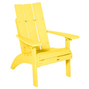 Adirondack Chair in Yellow High Density Polyethylene with Curved Back