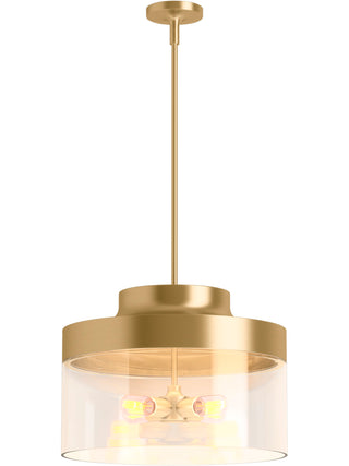Purist 4-Light Xl Pendant in Brushed Moderne Brass