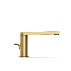 Kohler Composed Single-Handle Bathroom Faucet with Drain Assembly in Vibrant Brushed Moderne Brass | product photo