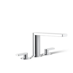 Kohler Composed Double Handle Deck Mounted Roman Tub Faucet Trim with Diverter in Polished Chrome | product photo