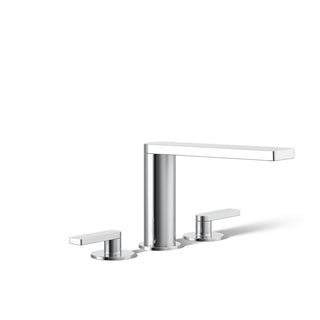Composed Double Handle Deck Mounted Roman Tub Faucet Trim with Diverter in Polished Chrome