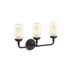 Kohler Artifacts 23 In. Three-Light Sconce in Matte Black | product photo