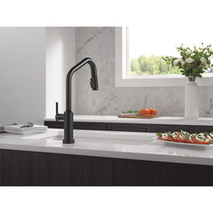 Touch2O Technology Kitchen Faucet with Touchless Technology in Matte Black | product photo