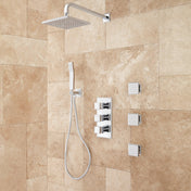 Ryle Complete Thermostatic Shower System with Rough-in Valve in Chrome