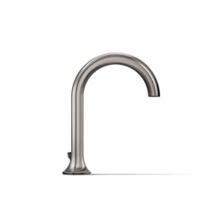 Occasion Widespread Bathroom Sink Faucet Spout with Cane Design and Drain Assembly in Vibrant Titanium | product photo