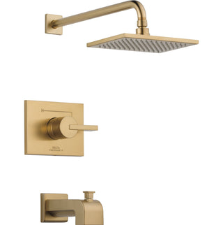 Vero Pressure-Balanced Tub and Shower Faucet Trim Kit in Brilliance Champagne Bronze