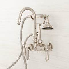 Pasaia Wall Mounted Tub Faucet with Hand Shower in Brushed Nickel | product photo