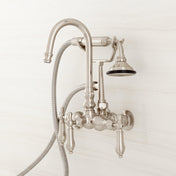 Pasaia Wall Mounted Tub Faucet with Hand Shower in Brushed Nickel
