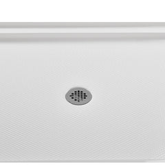 Alcove Acrylic Shower Base, Rectangular, 48 in. x 36 in., Gloss White
